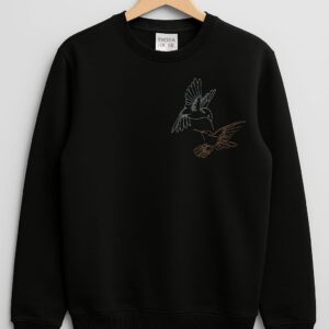 HUMMINGBIRD EMBROIDERER SWEATSHIRT BLACK